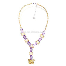 Fashion Luxury Zircon Y shape Statement Necklace For Party or Show